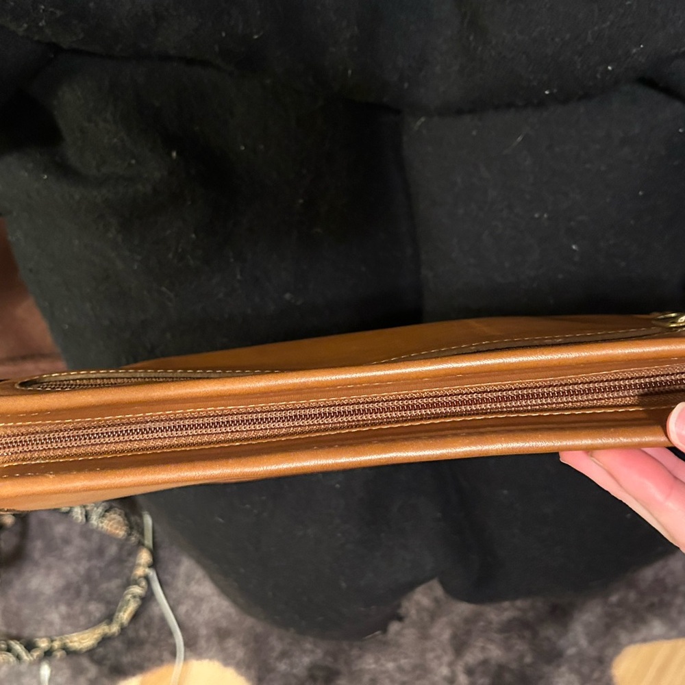 Coach 9833 Clutch Bag Brown Leather Vintage - Picture 10 of 12